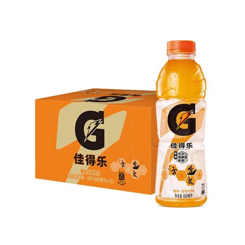 佳得乐 GATORADE 橙味 功能运动饮料整箱 600ml*15瓶 跑步健身 百事出品62.91元