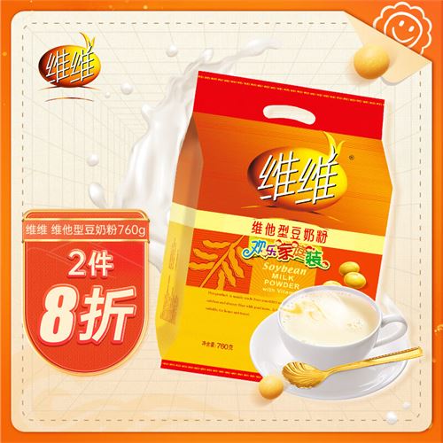 维维豆奶粉  营养早餐 速溶即食 冲饮代餐 非转基因大豆 豆奶粉760g 26.53元(需凑单)