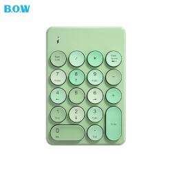 航世（BOW）K155 无线数字小键盘 财务会计办公 复古圆帽 外接笔记本台式通用键盘 缤纷绿    47.9元