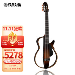 雅马哈(YAMAHA)古典电箱吉他便携SLG200 N TBS烟色渐变古典可戴耳机静音26190.0元，合5238.0元/件