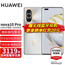 华为nova10pro 新品上市手机 10号色 8G+256G官方标配 含100W华为原装充电套装3719.0元