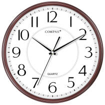 康巴丝（Compas）挂钟 创意客厅钟表挂墙 12.9英寸简约时钟卧室石英钟 C3200橡木 285.0元，合57.0元/件