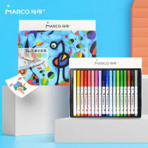 马可（MARCO）水彩笔 儿童系列12色易水洗 学生涂鸦绘画填色细杆顺滑水笔1630-12CB 58.38元，合19.46元/件