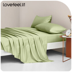 LF拉芙菲尔 60支A类床单单件纯棉1.5米单人双人1.8m全棉贡缎裸睡被单床罩芽绿245*250cm159.0元