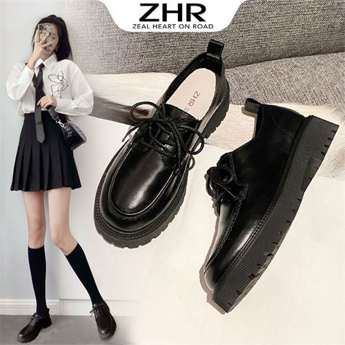ZHR复古英伦单鞋女2022新款英伦风小皮鞋女学生韩版ins学院风单鞋 98.0元