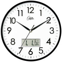康巴丝（Compas）挂钟 创意时尚时钟 日历石英钟客厅卧室挂表c2855Y 黑色59.0元