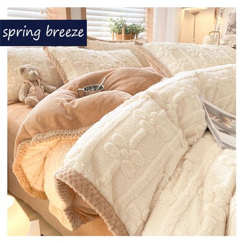 春风里加厚牛奶绒四件套冬季塔芙绒珊瑚绒被套床单三件套床上用品149.0元