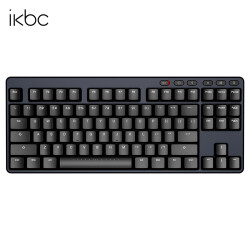 ikbc S200无线键盘机械键盘无线笔记本键盘87键蓝牙键盘粉色机械键盘办公矮轴PBT可选 S200黑色有线87键红轴169.0元