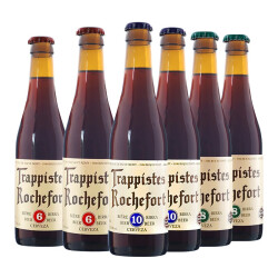 罗斯福（Rochefort）10号8号6号比利时进口修道院精酿啤酒 6号8号10号组合装【6瓶*330ml】378.0元，合94.5元/件