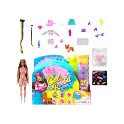 芭比（Barbie）儿童玩具女孩礼物洋娃娃小公主玩具-惊喜变色换装盲盒霓虹扎染娃娃系列（款式随机）HCD25999.6元，合333.2元/件