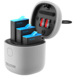 TELESIN gopro11电池GoPro10配件Hero9电池充电器配件运动相机内存卡读写三充收纳三合一 三电一充套装319.0元