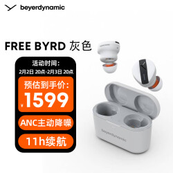 beyerdynamic/拜雅 费兰朵 FREE BYRD真无线主动降噪蓝牙耳机音乐入耳式 蓝牙5.2 灰色1649.0元