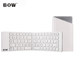 航世（BOW）HB022A 折叠无线蓝牙键盘 ipad平板手机电脑通用办公小键盘 白色109.0元