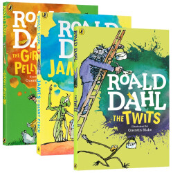 罗尔德达尔Roald Dahl青少年阅读The Twits蠢特夫妇等3册套装英文原版262.2856元，合65.57元/件