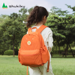 shukiku儿童书包1-3年级小学生书包超轻防泼水双肩包透气新配色户外背包 脏橘色 M+码 S-2134166.7元