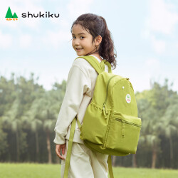 shukiku儿童书包1-3年级小学生书包超轻防泼水双肩包透气新配色户外背包 橡果绿色 M+码 S-2137166.7元