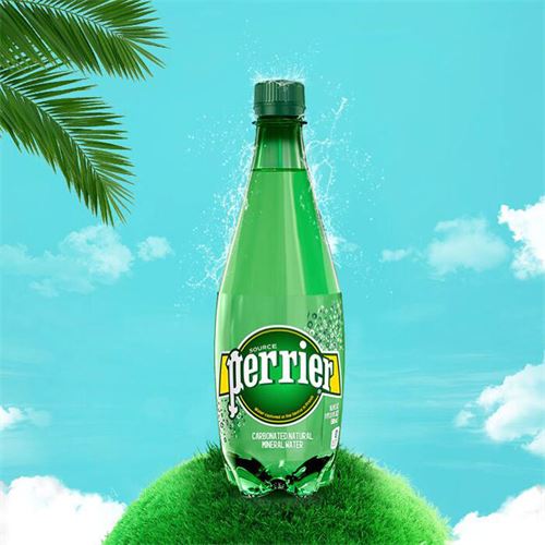 【巴黎水】原味气泡天然矿泉水500ml*24瓶 136元