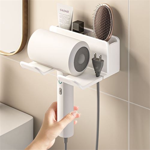 卫生间吹风机置物架免打孔浴室戴森风筒支架子壁挂电吹风放置挂架 11.