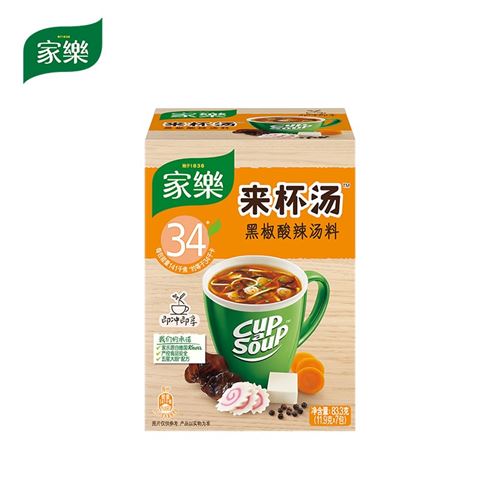 家乐 速食汤来杯汤 黑椒酸辣汤营养早餐汤冲泡即食7包83.3g 12.