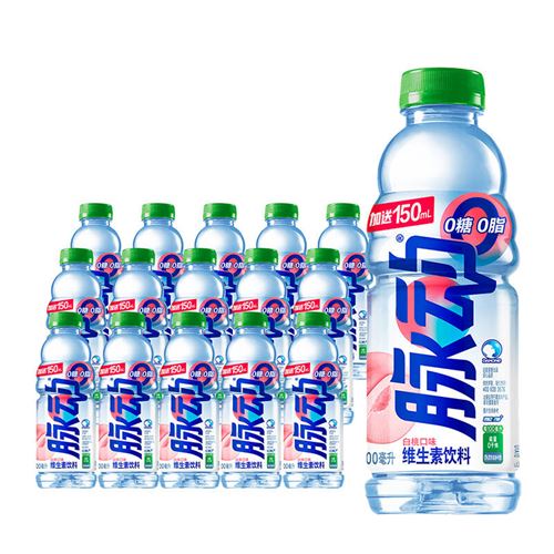 拍2件 脉动(mizone) 无糖0糖0脂 白桃口味 600ml*15瓶 膳食纤维维生素